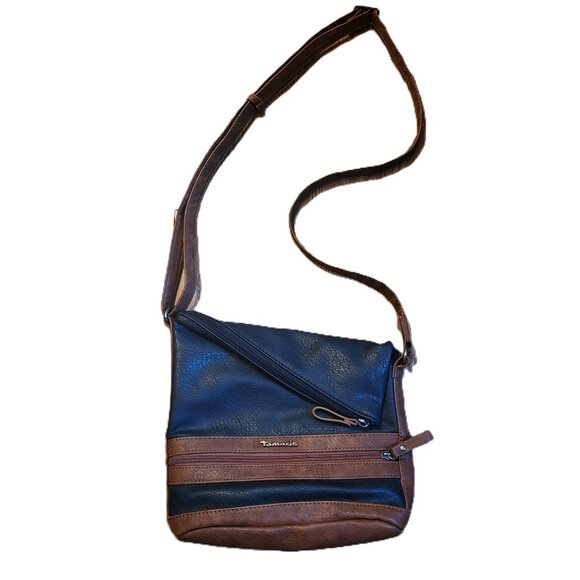 Tamaris Navy And Brown Crossbody Bag NWOT Vacation Bag - Picture 1 of 7